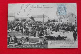 48 - C.P.A - LA LOZERE ILLUSTREE - St CHELY D´APCHER - Le Champ De Foire - Vache Veau Mouton  Marchands Très Animée - Saint Chely D'Apcher