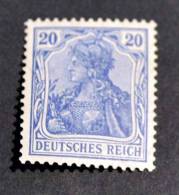20 Pfg. Germania, Mi.Nr. 87 IIc Postfrisch, Geprüft Jäschke BPP. - Unused Stamps