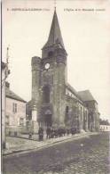 NANTEUIL-LE-HAUDOIN - L'Eglise Et Le Monument Lemaire - Nanteuil-le-Haudouin