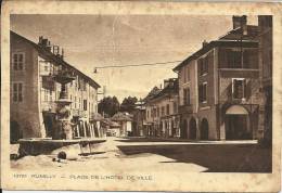 74  RUMILLY  - Place De  L,Hotel De Ville En 1942  ( état Médiocre Plis ) - Rumilly