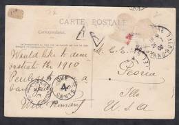 CPA - AIX Les BAINS - Cachet Américain Port Du ? P.D. ? Due 4 Cents - 1909 - Other & Unclassified