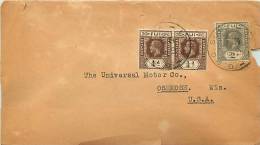 1921  Letter To USA  SG 125a X 2, 128 - Fiji (...-1970)