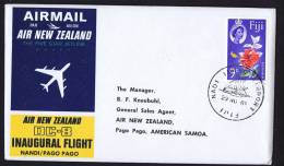 1965  Air New Zealand First Flight Nandi To Pago Pao SG 315 - Fiji (...-1970)