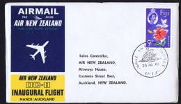 1965  Air New Zealand First Flight Nandi To Auckland, New Zealand  SG 315 - Fiji (...-1970)