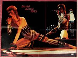 Musik Poster :  David Bowie 1973  -  Rückseite : Adam Ant  -  Ca. 1982 Aus Der Pop Rocky - Affiches & Posters