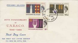 Pitcairn Islands 1966 20th Anniversary UNESCO  FDC - Pitcairn