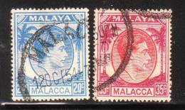 Malaya Malacca 1952 King George 2v Used - Malacca