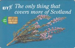 United Kingdom, BCI-122 / PRO-360A , Scottish Heather (New Version, BT Scotland), 2 Scans.  Notched - BT Promotionnelles