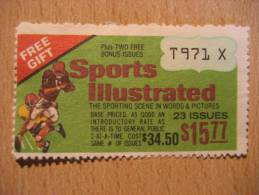 American FOOTBALL Digest Magazine DISCOUNT COUPON Poster Stamp Label Vignette Viñeta USA - Rugby