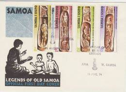 Samoa 1974 Legends Of Old SAmoa FDC - Samoa