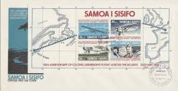 Samoa 1977 50th Anniversary First Flight Souvenir Sheet FDC - Samoa (Staat)