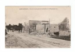 CPA : 10 - Aube : Camp De Mailly : Rue De La Gare Après Le Bombardement De Septembre 1914 - War 1914-18