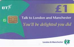 United Kingdom, BCP-073 / PRO-296 , £1 London & Manchester, Mint, Catalogued At £30, 2 Scans. - BT Promotionnelles