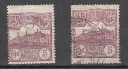 San Marino - 1925 - Veduta - Sass. 107/109/110 (o) (+ 107 *) - Used Stamps