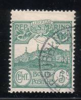 San Marino - 1903 - Cifra O Veduta - Sass. 35 (o) - Oblitérés