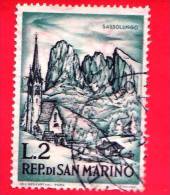 SAN MARINO - 1962 - Usato - Sport Alpinistici - 2 L. • Sassolungo - Oblitérés