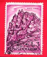 SAN MARINO - 1962 - Usato - Sport Alpinistici - 3 L. • Monte Titano - Gebruikt