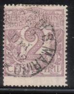 San Marino - 1903 - Cifra O Veduta - Sass. 34 (o) - Oblitérés