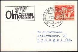 Switzerland 1957, Small Format Cover, Automobil Post-Office - Lettres & Documents