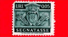 SAN MARINO - 1945 - Nuovo - Stemma - Segnatasse - 5 C. • Stemma Di San Marino • Verde - Impuestos