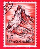 SAN MARINO - 1962 - Usato - Sport Alpinistici - 5 L. • Cervino - Gebruikt