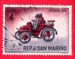 SAN MARINO - 1962 - Usato - Storia Dell´automobile - 4 L. • Daimler Del 1899 - Oblitérés