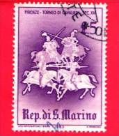 SAN MARINO - 1963 - Usato - Giostre E Tornei - 5 L. • Torneo A Firenze - Gebraucht