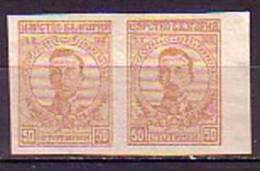 BULGARIA / BULGARIE - 1919 - 1920 - Boris Lll - 50 St. Peer Non Dent. Horisontal - Variétés Et Curiosités