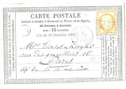 LPU13 - CPU N° 10 VOYAGEE DE VIVONNE A PARIS 9/3/1875 - Vorläufer