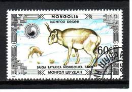 Mongolie YV  1477/02 O 1986 Antilope Saiga - Animalez De Caza