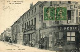 CPA 52 SAINT DIZIER LA RUE GAMBETTA  Commerces - Saint Dizier