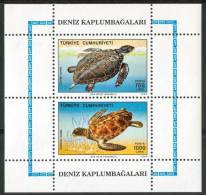 1989 Turchia Fauna Tartarughe Turtles Tortues Block MNH** Nu136 - Schildpadden