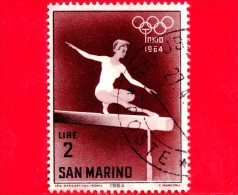 SAN MARINO - 1964 - Usato - Olimpiadi Di Tokio - 2 L. • Ginnastica Femminile - Oblitérés