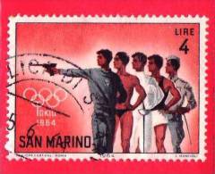 SAN MARINO - 1964 - Usato - Olimpiadi Di Tokio - 4 L. • Pentathlon - Oblitérés