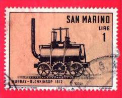 SAN MARINO - 1964 - Usato - Storia Della Locomotiva - 1 L. • Murray Blenkinson, 1812 - Gebruikt