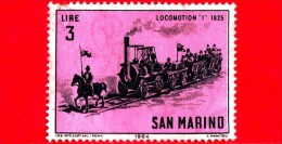 SAN MARINO - 1964 - Usato - Storia Della Locomotiva - 3 L. • Locomotion 1, 1825 - Gebruikt