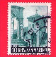 SAN MARINO - 1966 - Usato - Veduta Di San Marino - 10 L. • Porta Della Città - Gebruikt