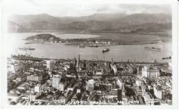 Santos Brazil Brasil, Aerial View Of Port Harbor And City, C1950s Vintage Real Photo Postcard - Autres