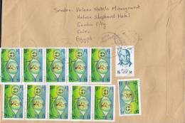 Egypt Egypte Registered HELNAN SHEPHEARD HOTEL Mult Franked CAIRO 2003 Cover Brief To AALBORG Denmark - Covers & Documents