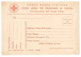 5656 PRIGIONIERI GUERRA CROCE ROSSA ITALIANA NON VIAGGIATA - Croix-Rouge