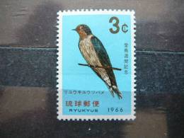 Japan - Ryukyu Is. 1966  MNH #Mi. 172 Birds - Ryukyu Islands