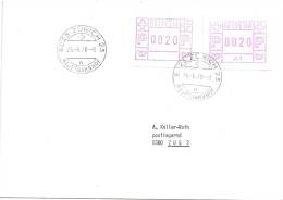 Letztag Und Erstag ATM 1I + 2  "Zürich 23 Hauptbahnhof"              1978 - Lettres & Documents