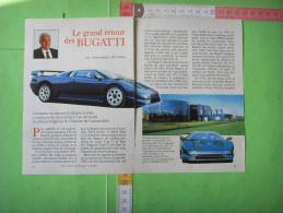28) Publicite :auto :le Grand Retour Des Bugatti  : 3 Scans : 8 Pages - Pubblicitari