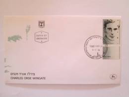 ISRAEL1984 CHARLES ORDE WINGATE FDC - Lettres & Documents