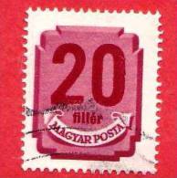 UNGHERIA - MAGYAR - 1946-1950 - USATO - Segnatasse - Numero - 20 - Port Dû (Taxe)