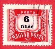 UNGHERIA - MAGYAR - 1958 - USATO - Segnatasse - Numero - 6 - Postage Due