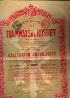 (BRUXELLES) “SA Des Tramways De ROSTOFF (sur Le Don) » Obligation Privilégiée (1899) - Russland