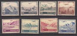 PGL BN0618 - SUISSE SWITZERLAND AERIENNE Yv N°27/34 ** (32 *) - Unused Stamps