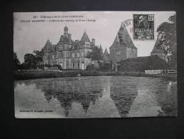 Grand-Auverne-Chateau De Launay,pris De L'Etang - Pays De La Loire