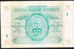 GREAT BRITAIN PM3  2  SHILLINGS 6 PENCE  1943  XF - Autorità Militare Britannica